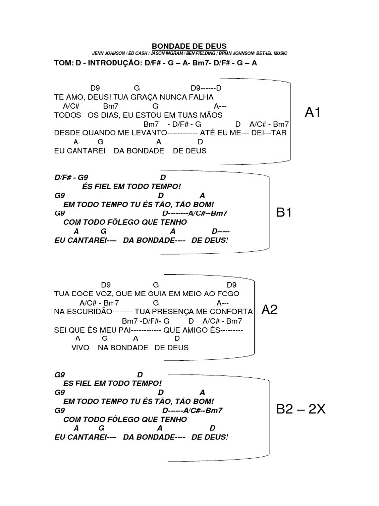 07 Bondade de Deus Cifra PDF