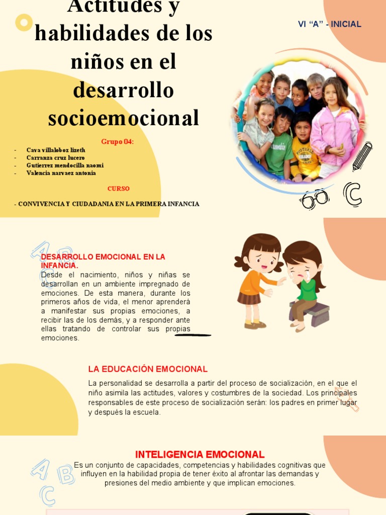 Actitudes y Habilidades en El Desarrollo Socioemocional de Los Niños-2 ...