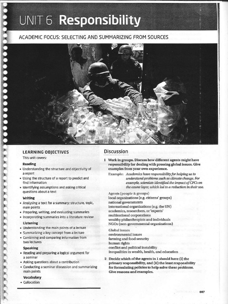 OEAP Unit 6 Responsibility. | PDF