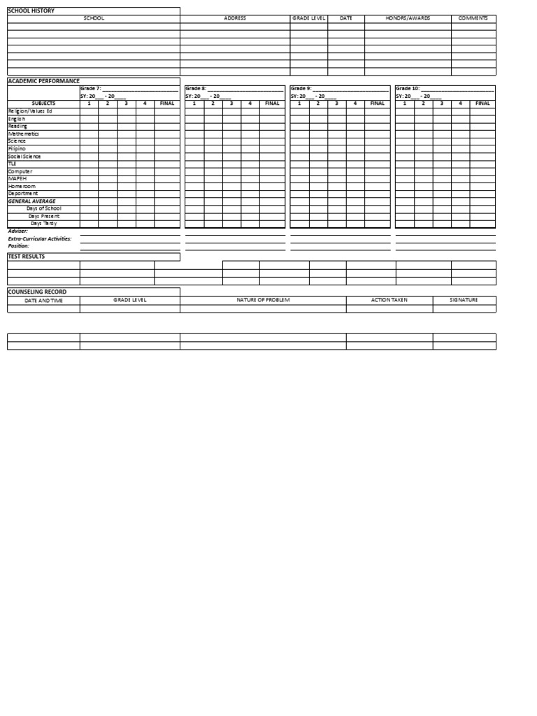 CUM TOTALS CUMULATIVE US SCHOOL TRANSCRIPTS intelligence overview
