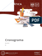 Cronograma - Matemática 2021