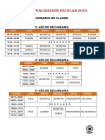 Horario de Clases Ciclo Actualización Escolar 2023