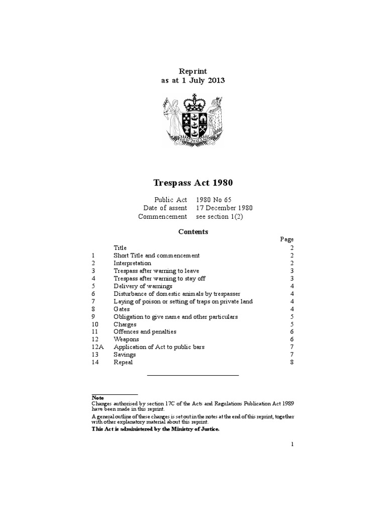 Maximum Fine Under Trespass To Property Act
