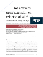 Desafíos Actuales de La Extensión en Relación Al Ods 10: Caso: Unmsm, Perú Y Uncuyo, Argentina