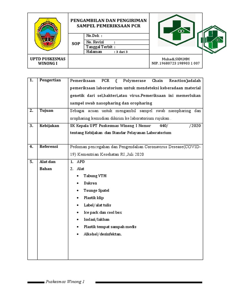 04 SOP pengambilan specimen nasopharing dan oropharing pemeriksaan RT
