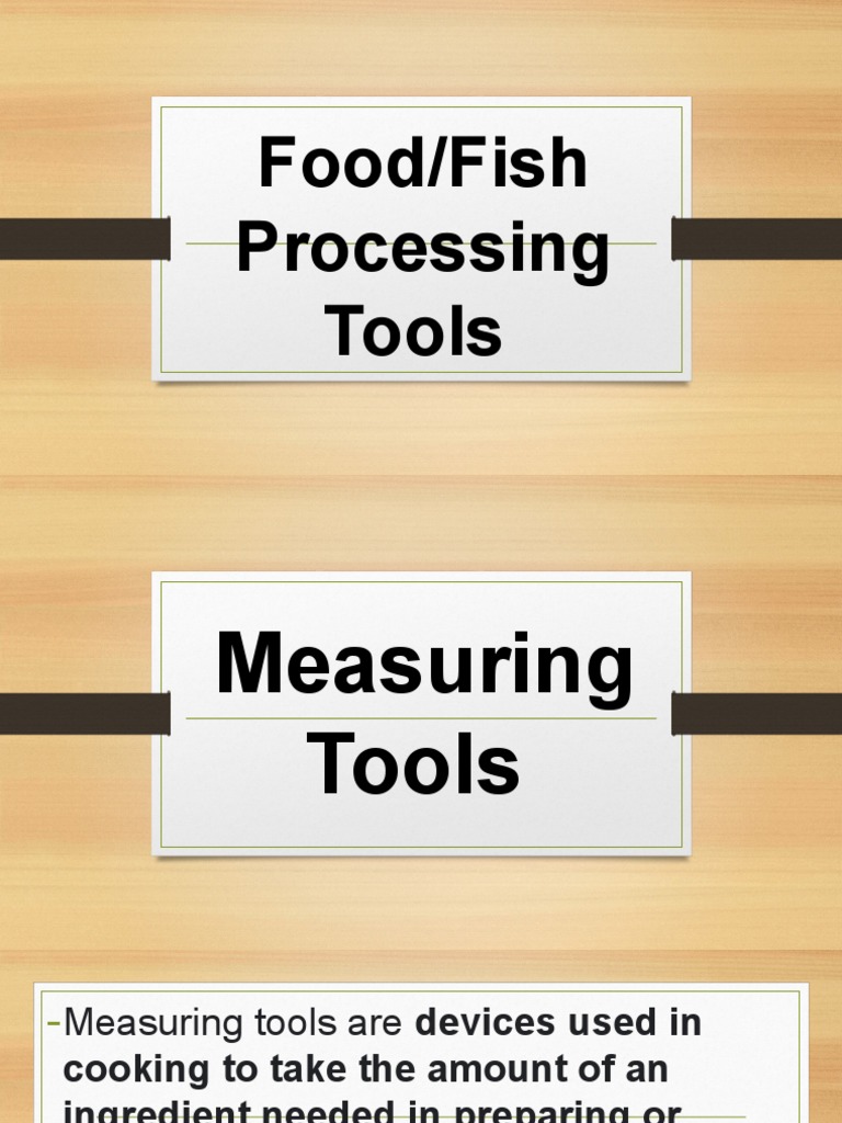 Food Processing Tools and Equipment PDF