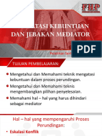 MATERI 10 - MENGATASI KEBUNTUAN DAN JEBAKAN MEDIATOR - FHP Mediasi