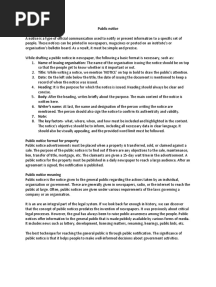 Public Notice Format