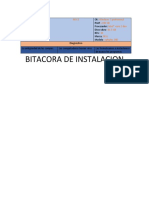 Bitacora de Instalacion 5