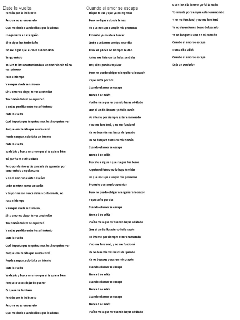 Date la vuelta pdf amor