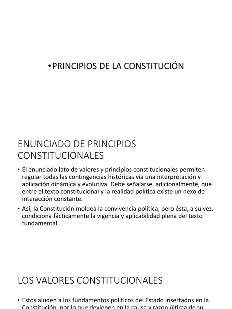 Los Principios Constitucionales | PDF