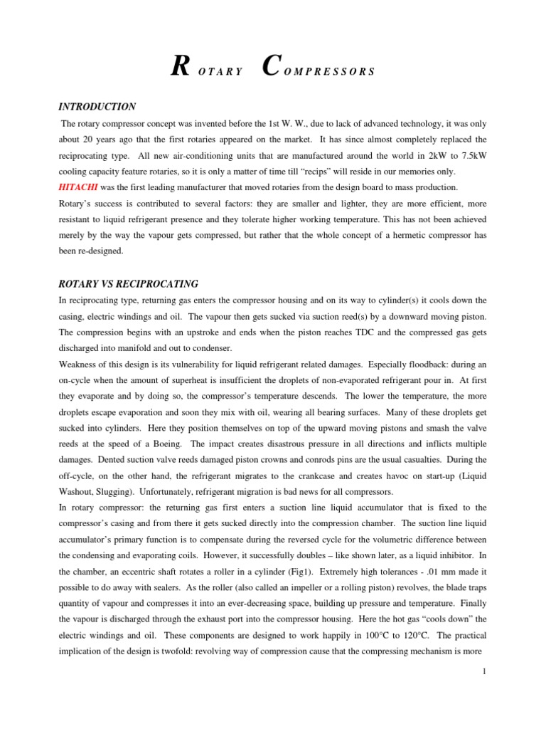 Rotary Vs Reciprocating PDF
