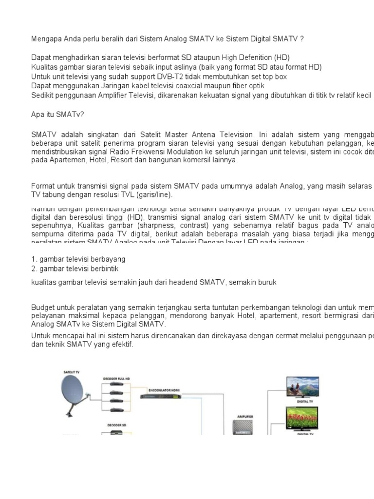 Pindah ke SMATV Digital: Manfaat dan Biaya | PDF | Komputer