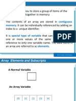 One Dimensional Array