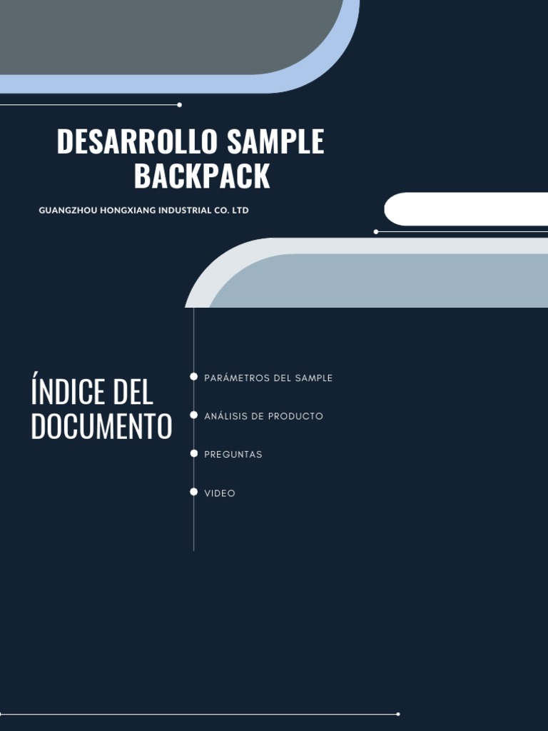 Muestra de mochila: análisis y parámetros | PDF