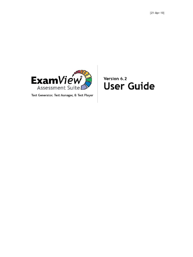 ExamView 6.2 UserGuide | PDF