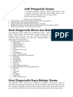 Soal Diagnostik Pergaulan Siswa