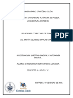 Iinvestigación - Libertad Sindical y Autonomía Sindical - Christopher M.L