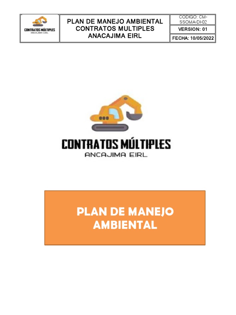 11. Plan de Manejo Ambiental | PDF | Residuos | Entorno natural
