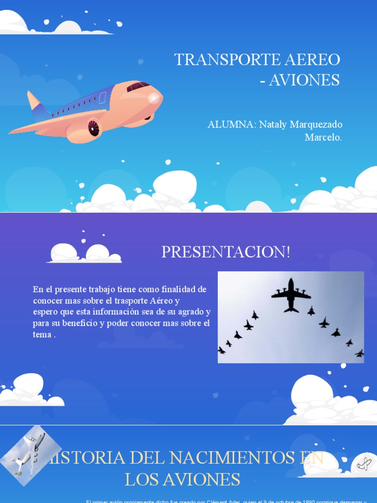 Funny Air Travel MK Plan by Slidesgo PDF Avión Transporte
