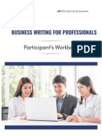 Participants Manual Business Writing For Professionals 2023