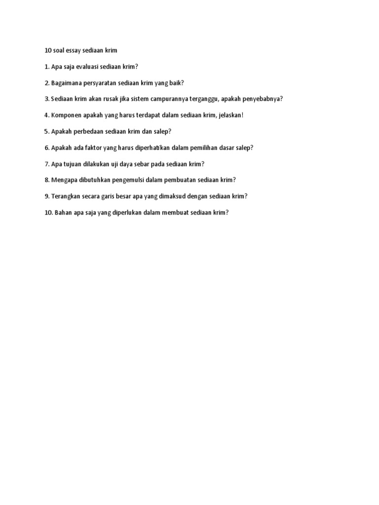 10 Soal Essay S-WPS Office | PDF