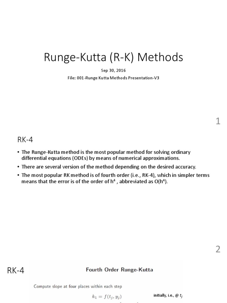 Runge Kutta 3Ème Pdf – Runge Kutta Exercices Pdf – HEPMH