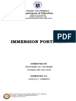 Immersion Portfolio