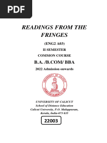 Readings From The Fringes (ENG2A03)