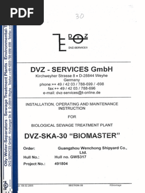 30 Sewage Treatment Plan