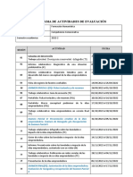 Cronograma de Actividades de Evaluación