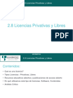 INTESUD 2.8 Licencias Privativas y Libres