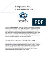 Safety and Compliance - Risk Assessment and Safety Reports - Scipex Consultants