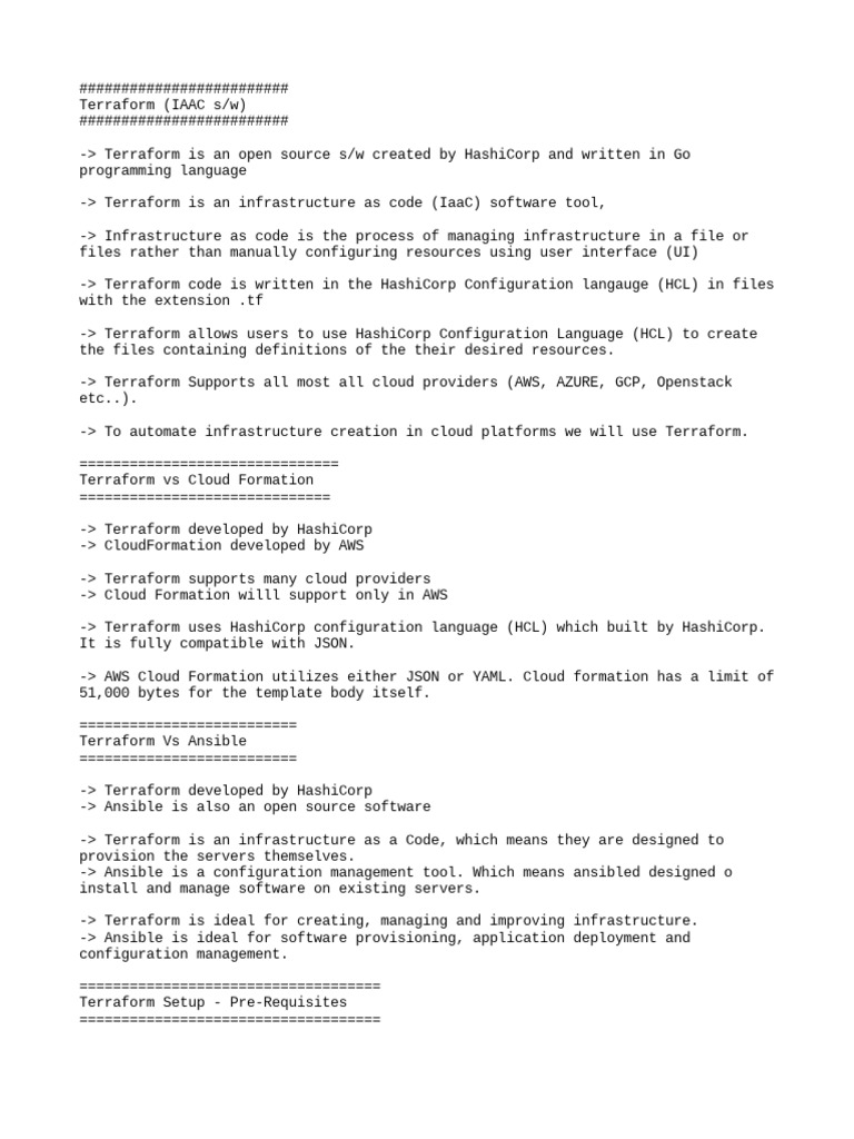 Terraform notes pdf