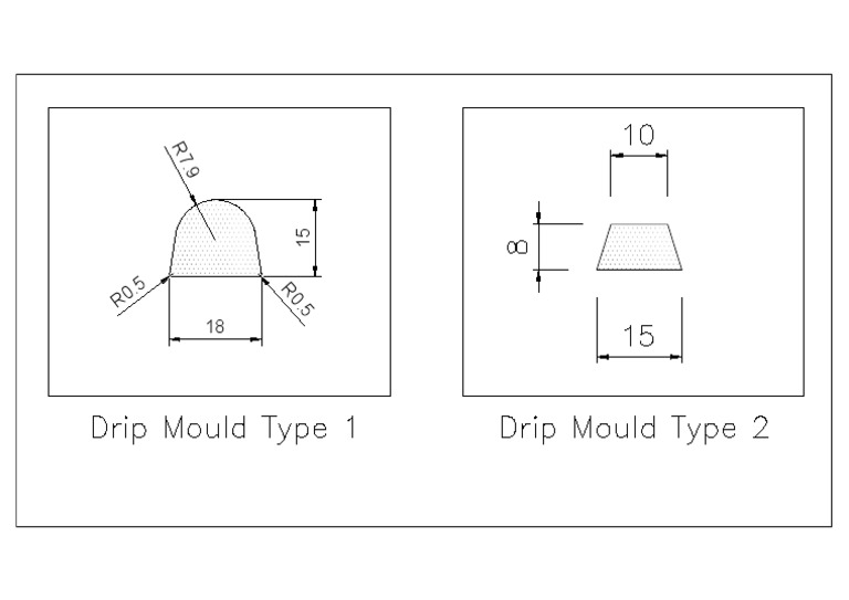 Drip Mould Drawing PDF