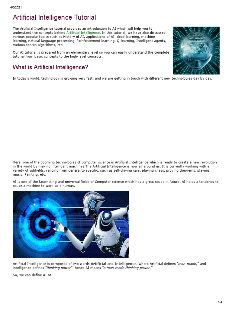 AI Basics for Beginners and Pros | PDF | Artificial Intelligence ...