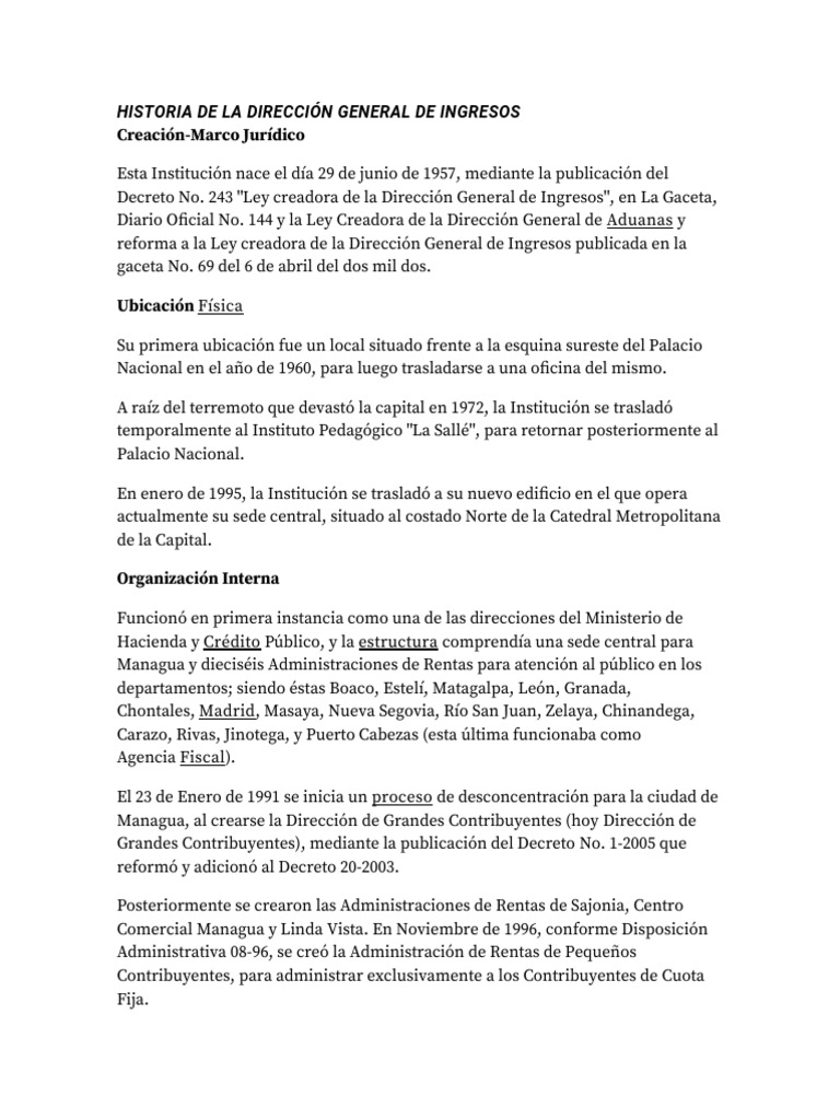 Historia y Estructura de la DGI | PDF | Impuestos | Apelación