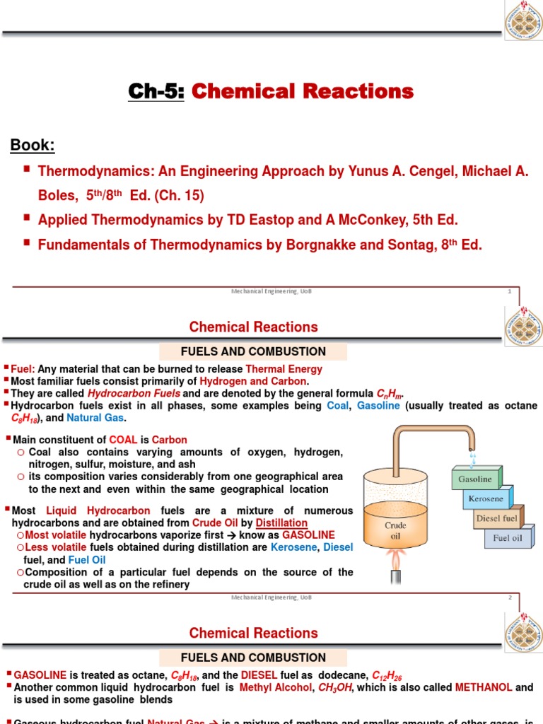 Ch 5 Chemical Reactions Pdf Combustion Fuels