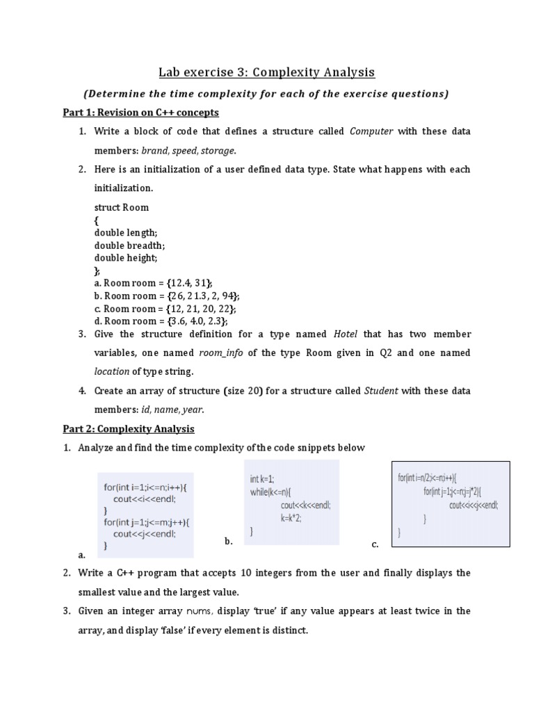 DSA Lab Exercise 3 | PDF