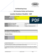 Location Handover Checklist SOP - V1 - Nov 2017