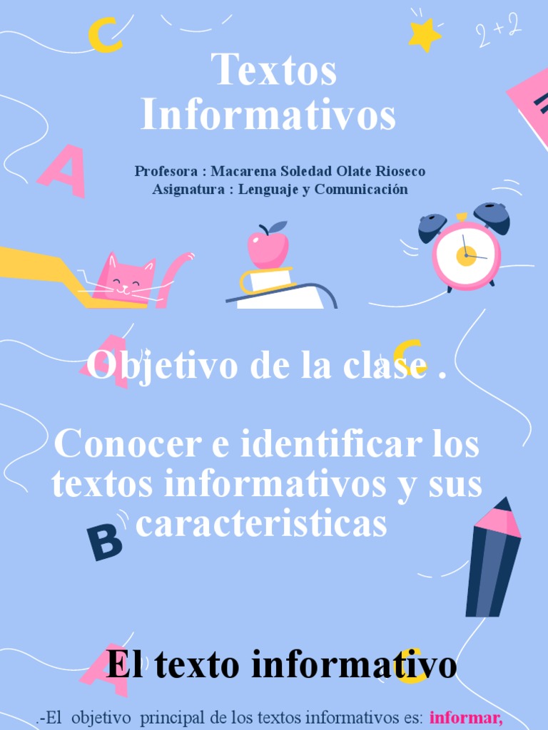 Características de Textos Informativos | PDF | Crecimiento personal y ...