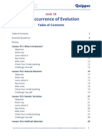Science 10 Unit 19 The Occurrence of Evolution (Study Guide)