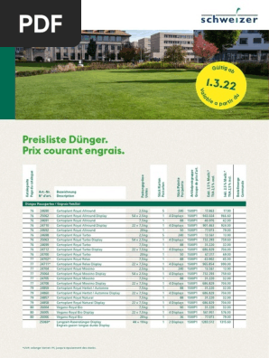 2022 - 217 - Preisliste-Dnger - 03.22 - DE+FR - ANSICHT Yt | PDF