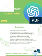 Using ChatGPT For Building Content Briefs