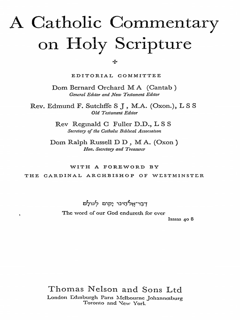Orchard catholic commentary on holy scripture pdf