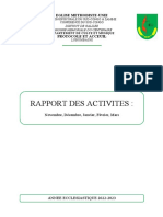 Rapport Des Activités Nov-Mars-1