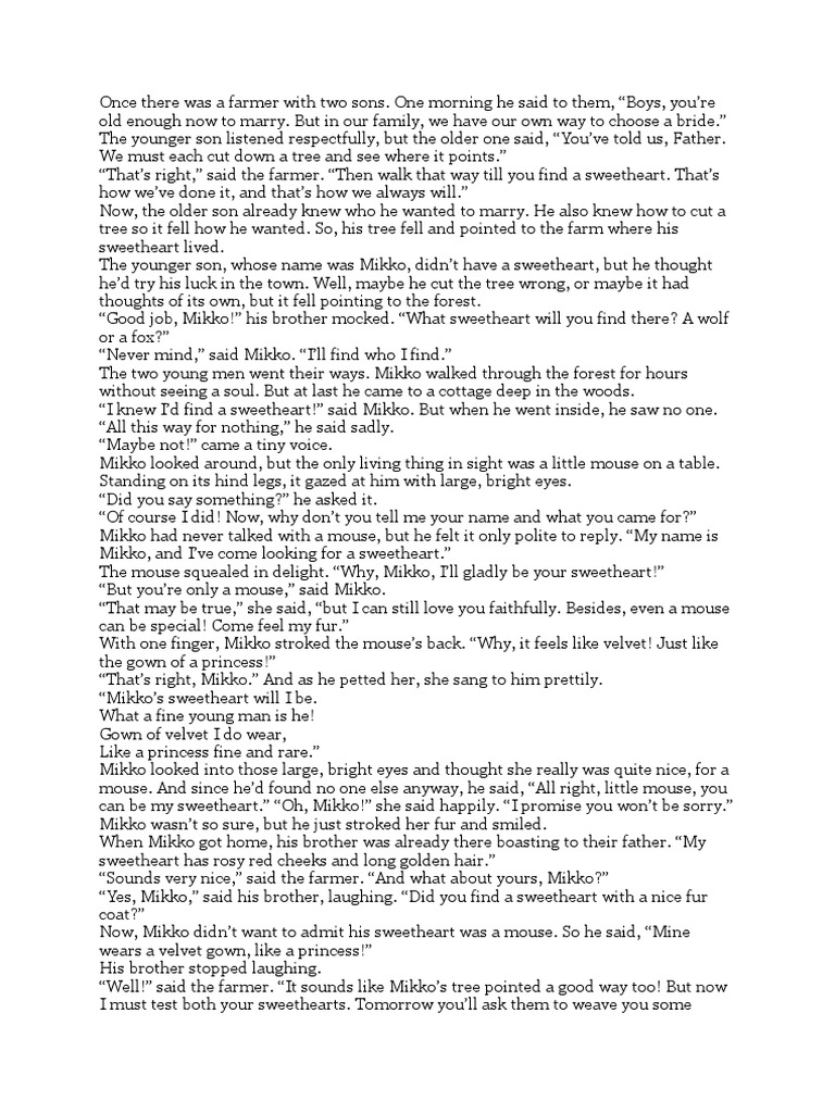 Finnish Folk Tale PDF Weaving