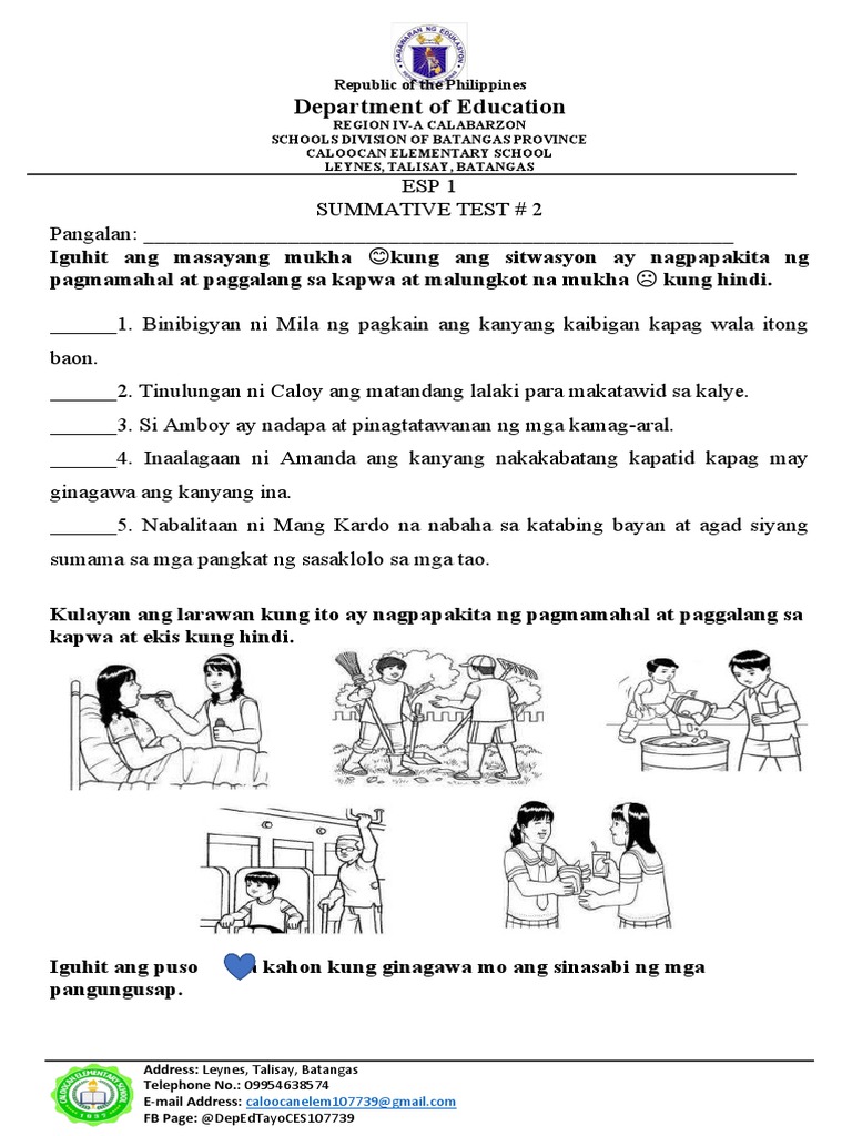 2nd Summative Test Pdf
