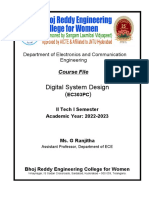 Digital System Design Course File 2022-23. - Ranjitha