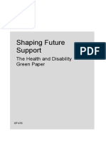 Shaping Future Support The Health and Disability Green Paper